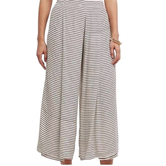 REVOLVE - FAITHFUL THE BRAND Striped Wide Leg Crop Pant, Boho Lagenlook Resort S - Picture 2 of 6